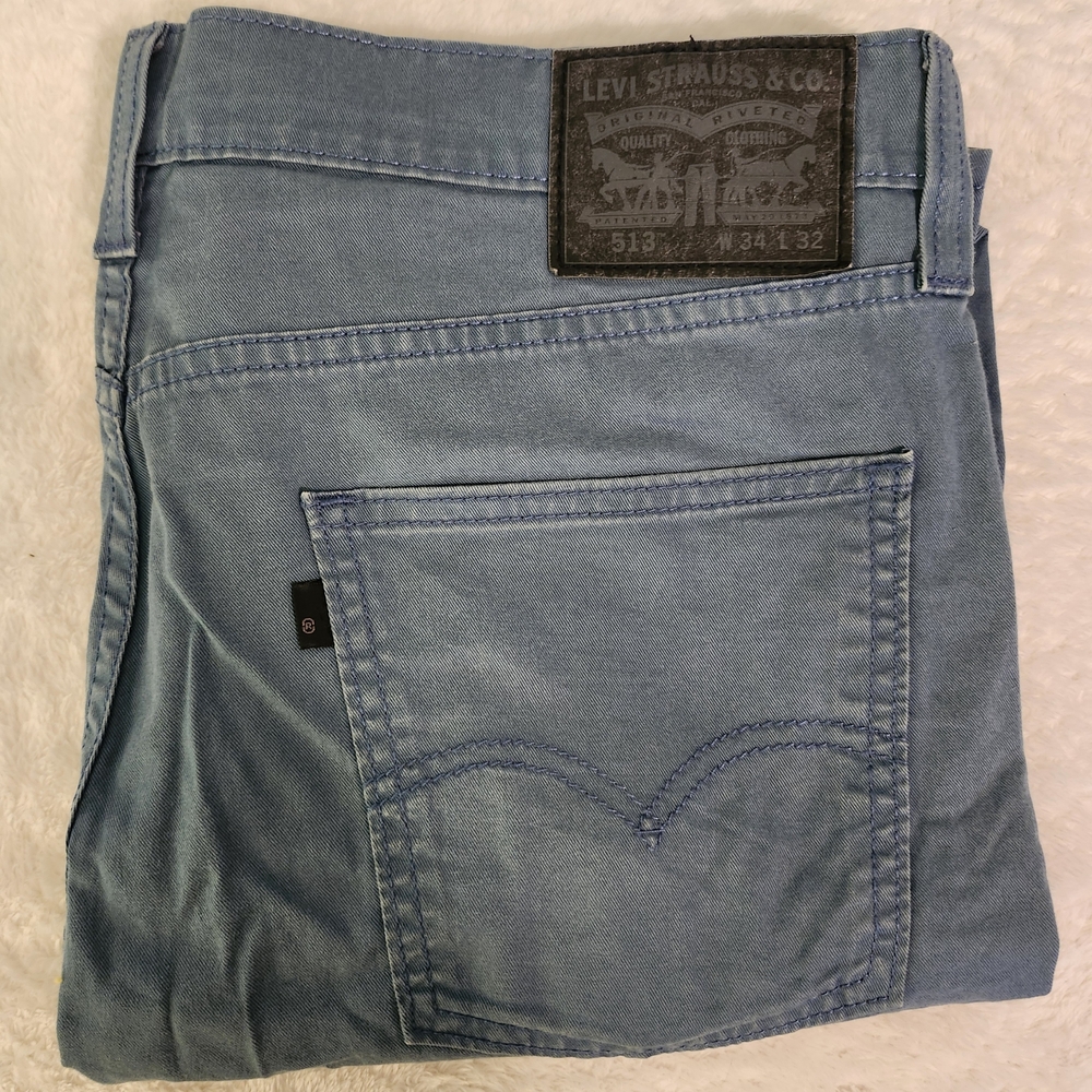 Levi's Sky Blue Slim Straight Casual Pant